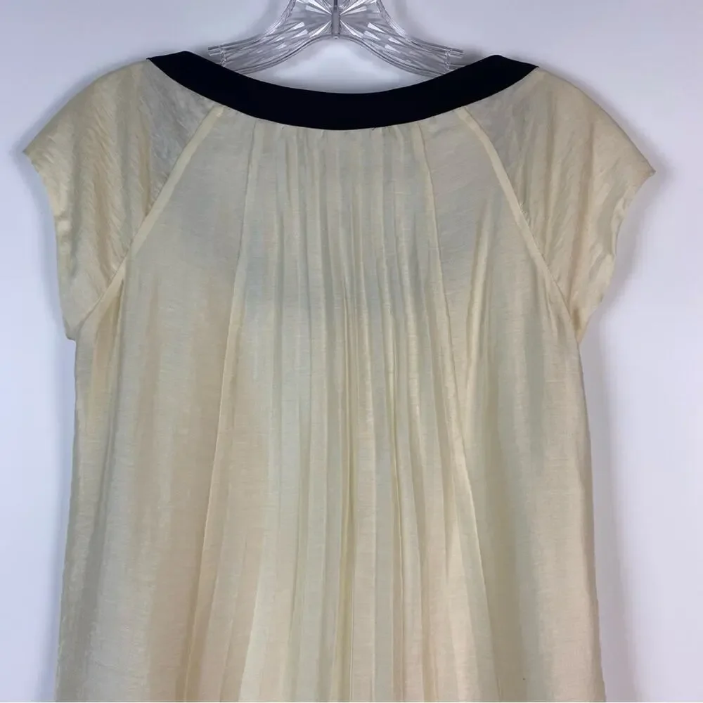 Diane von Furstenberg DVF Florence Silk Womens Babydoll Dress Ivory Black Sz 2 - Picture 10 of 11